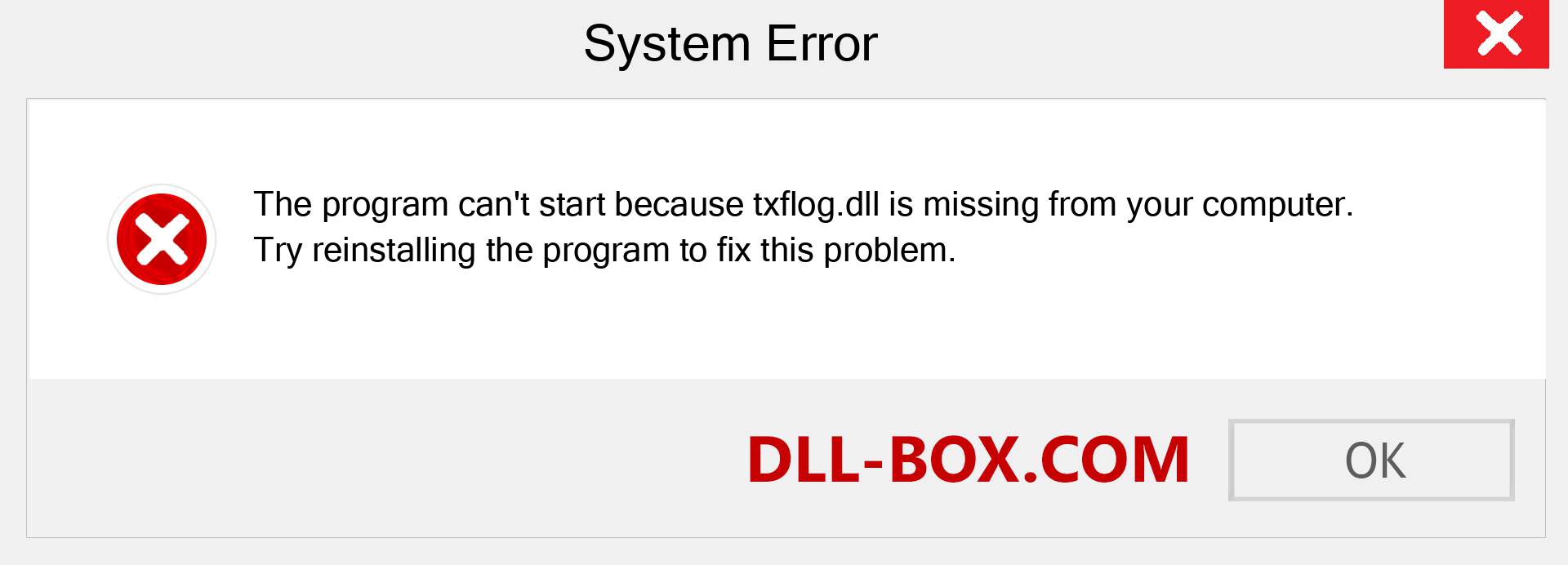  txflog.dll file is missing?. Download for Windows 7, 8, 10 - Fix  txflog dll Missing Error on Windows, photos, images